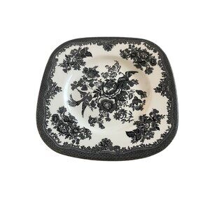 Johnson Brothers Asiatic Pheasant Set of 5 Black Square Salad Plate Classic